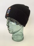 New Men’s Polo Ralph Lauren ‘Solid Flag Bear’ Black Wool & Acrylic Blend Beanie