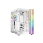 be quiet! Light Base 600 LX Tempered Glass ARGB Reversible ATX Gaming PC Case - White BGW68