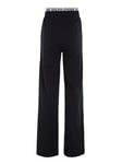 Tommy Hilfiger Girls Monotype Tape Wide Leg Sweatpant - Navy, Navy, Size Age: 6 Years