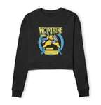 X-Men Wolverine Bio Women's Cropped Sweatshirt - Black - L