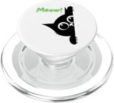 Mur d'escalade pour chat noir avec inscription « Says Meow » PopSockets PopGrip pour MagSafe