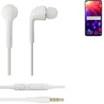 Earphones pour Huawei Honor View 20 in ear headset stereo blanc