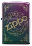 Zippo Briquet tempête avec Logo Zippo gravé au Laser, Iridescent, Rechargeable dans Un Coffret Cadeau de Haute qualité 60005527 Normal Coloré