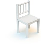 WEBABY - Chaise enfant en bois Blanc