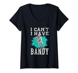 Womens I Can't I Have Bandy Skate Stick Ball Game Bandy V-Neck T-Shirt