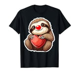 Red Nose Sloth 2024 Love Heart Kids T-Shirt