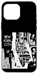 Coque pour iPhone 16 Pro Max Profitez de New York City The Big Apple Street Food Doodles Map