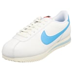 Nike Cortez Womens Casual Trainers in White Blue - 7 UK