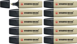 Highlighter - STABILO BOSS ORIGINAL NatureCOLORS - Pack of 10 - Mud Green