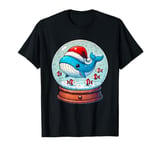 Blue Whale Santa Hat Christmas Snowball Xmas Festive Holiday T-Shirt