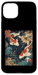 Coque pour iPhone 15 Plus Beauté Koi Fish Pond Japan Zen Garden Vintage Art Lovers