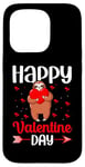 iPhone 15 Pro Sloth Happy Valentine Day Couple Funny Valentine's Sloths Case