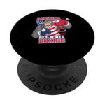 America Red White Boxing Pride - Gorilla Boxing PopSockets PopGrip Adhésif