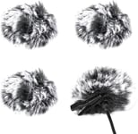 Bonnettes Anti Vent En Fourrure 4 Pièces Bonnette Microphone Micro Cravate Rode Pare Br Muff Bonnette Anti Vent Housse De Mic Mini Casque Micro Pare Br (1 Cm)