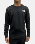 The North Face Childrens Unisex Youth Crew Sweatshirt in Black Fleece - Size Medium