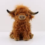 Highland Cow Plyschleksak Söt Simulering Långhårig Ko Gosedjur Doll CMK