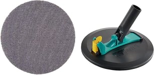 Lot de 5 Patins maille Carbure/Silicium G220 ø 225 mm gris & 4052000 Kit ponceuse rotative Ø 225 mm - Pour plaques de plâtre, 3 pièces