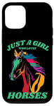 iPhone 12/12 Pro Just a Girl who Loves Horses for Horse Loving women girls Case