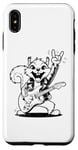 Coque pour iPhone XS Max Squirrel jouant de la guitare rock and roll hommes femmes rock band