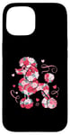 iPhone 15 Cute Love Heart Roses Patten Valentines Day Poodle Case