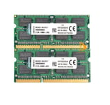 8GB Kingston Kits 2pcs 4GB 2RX8 PC3-10600S DDR3 1333Mhz Laptop，Memory RAM SODIMM