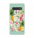 Coque Galaxy S10e Summer ananas tropical jungle fleur rose