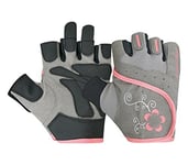 UNISEX GRIP PADDED CYCLE GLOVES CYCLING GYM BIKE TRAINING FITNESS ALL SPORTS (Grey - C31, Small)