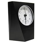 REILA Horloge de Bureau, Noir Mat, 5 x 10 x 13 cm