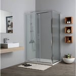 CABINE DE DOUCHE AVEC PORTE COULISSANTE CM 140 ET PAROI FIXE CM 70 NEW GIADA