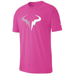 Nike Rafa M CT Dry T-Shirt Homme, Laser Fuchsia/Blanc, FR : 2XL (Taille Fabricant : 2XL)