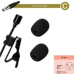 1 ensemble de micro cravate Lavalier omnidirectionnel 3.5mm,3 broches 4 broches XLR pour système sans fil pour les salles de scène de culte - Type C For AKG)