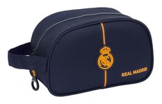 Real Madrid 2e équipe 24/25 - Trousse Scolaire Moyenne avec poignée, Trousse pour Enfant, Adaptable au Chariot, Facile à Nettoyer, Confortable, Polyvalente, qualité et résistance, 26 x 12 x 15 cm,