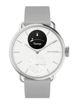 Withings Scanwatch 2 38mm 550101 Hybrid smartklocka, Vit tavla, Grått armband