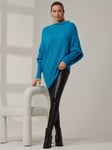 Jolie Moi Soft Knit Wool Blend Jumper, Turquoise