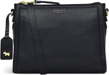 Radley Black Crossbody Bag Small Top Zip Leather Shoulder Handbag Chartwell