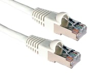 White 15m Ethernet Cable CAT6 Full Copper FTP Screened Network Lead RJ45