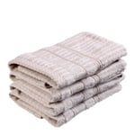 Home by Ilse Jacobsen - Bath Collection tvättlapp 30x30 cm 4-pack sand beige stripes