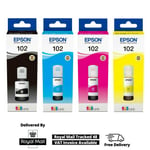 Epson 102 Ink Bottles Genuine Multipack 4-set for Epson ET2856, ET-2851, ET2750