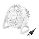 Logilink Ventilateur de bureau USB 12,7 cm 30 dB Blanc