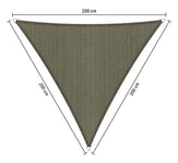 Shadow Comfort Ombre Voile écran solaire perméable à l'eau HDPE auvent de Jardin pour Jardin extérieur Terrasse UV Bloc - Triangle 2x2m - Desert Storm