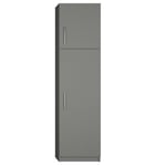 Armoire de rangement 2 portes coloris gris graphite mat largeur 50 cm