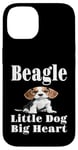 Coque pour iPhone 14 Drôle Beagle Little Dog Big Heart Dog Lover Mom Dad Grandma