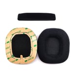 Earpads Coussinets de Rechange Coussinets d'oreille Oreillette de Remplacement Coussins en Mousse pour Casque Logitech Astro A40 A50 gen3 gen4 Protéine Cuir Head Beam Pad Flanelle Casque Cover 1 Paire + Tuning Coton 1 Paire + Head Beam Pad