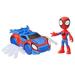 Marvel Spidey et Ses Amis Extraordinaires, Coffret Arachno-Bolide de Spidey, Figurine Spidey avec véhicule et Accessoire, Jouets préscolaires