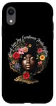 Coque pour iPhone XR Femme noire Love Joy Excellence Pride Black History