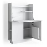 Secrétaire bureau Alena, Blanc, 85 x 27 cm, Vicco