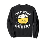 Cool Rice Design For Men Women White Food Cooker Rice Lover Sweatshirt