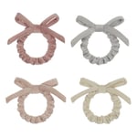 Velvet Bow Fairytale – mini-scrunchies / hårsnoddar 4p