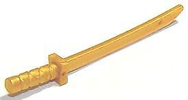 LEGO Minifigure Pearl Gold Weapon Sword, Shamshir/Katana