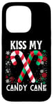 Coque pour iPhone 15 Pro Kiss My Candy Cane Fight Naughty Ugly Pull de Noël